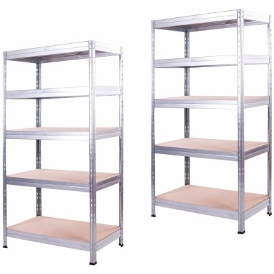 AR Shelving Regál Rivet 180 x 90 x 45 cm 5 polic 2 ks