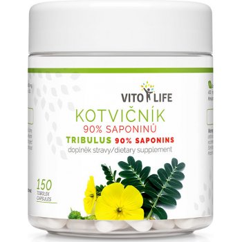 VITO LIFE - Kotvičník zemní, 90% saponinů 150 tobolek