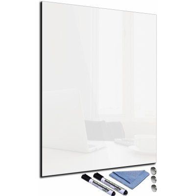 Glasdekor Magnetická skleněná tabule 60 x 90 cm bílá – Zboží Mobilmania