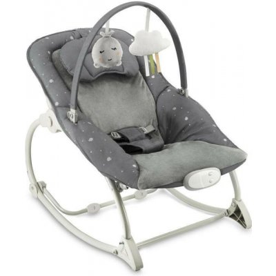 MoMi Vibrační lehátko s melodiemi Lapis MoMi Tmavě šedé – Zboží Dáma