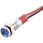 LED kontrolka kovová, pro průměr otvoru 6mm, stříbrná 12-24 V DC Modrá – Sleviste.cz