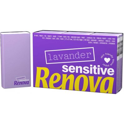 Renova Papírové kapesníčky levandulové 4-vrstvé 6 x 9 ks – Zboží Dáma