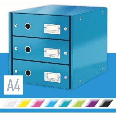Leitz box Click & Store 3 zásuvky modrý – Hledejceny.cz