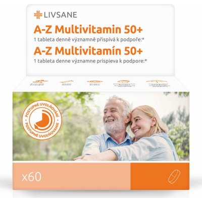 Livsane A-Z Multivitamin komplex 50+ 60 tablet – Zboží Mobilmania