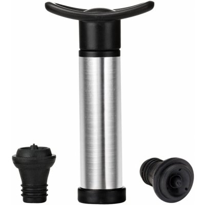 Nerezová vakuová pumpa na víno + dvě gumové zátky – Zbozi.Blesk.cz
