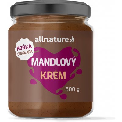 Allnature Mandlový krém s hořkou čokoládou 500 g – Zboží Mobilmania