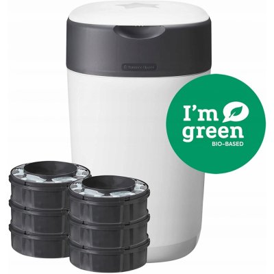 Tommee Tippee Twist & Click Advanced Kyblík na pleny včetně 6 kazet bílý – Sleviste.cz