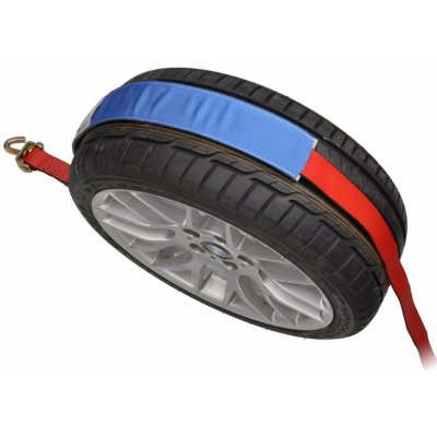 Upínací popruh pro převoz vozidel přes kolo, 5 t, 3x otočný hák, protiskluzový návlek, ráčna) – Hledejceny.cz