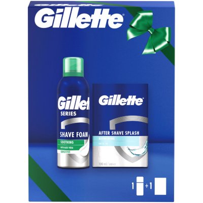 GILLETTE Soothing pěna na holení 200 ml + voda po holení 100 ml dárkové balení – Zboží Mobilmania