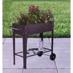 PARKSIDE Vyvýšený záhon na kolečkách 93 x 41 x 81 cm, černá – Zboží Mobilmania