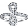 Prsteny SILVEGO stříbrný prsten INFINITY s Brilliance Zirconia JJJR0852