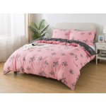 Xpose flanel povlečení Idil šedé růžové 200x220 70x90 – Zboží Mobilmania
