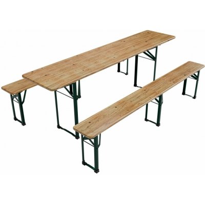Juskys Pivní set Passau 3-dílný rozkládací 220 cm s lakovaným jedlovým dřevem – Hledejceny.cz
