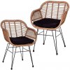 Stilista 92750 STILISTA® 2er Set Stühle Polyrattan Bambus Optik