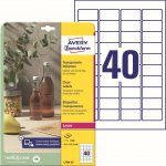 Avery Zweckform L7781-25 Čiré PET etikety 45,7x25,4 mm 1000 ks – Hledejceny.cz