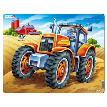 Larsen Výukové Oranžový traktor 37 dílků