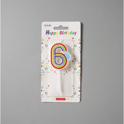 Dortisimo Svíčka duhová s obláčkem číslo 6 – Zboží Dáma