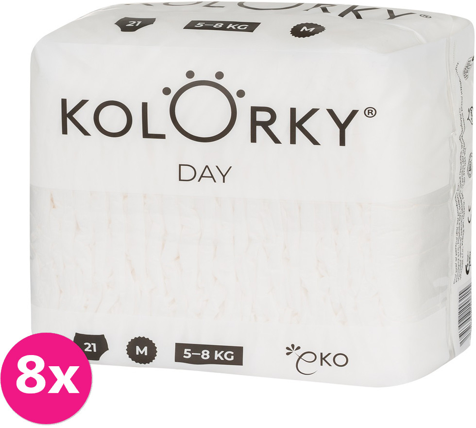 KOLORKY DAY pruhy M 5-8 kg 168 ks