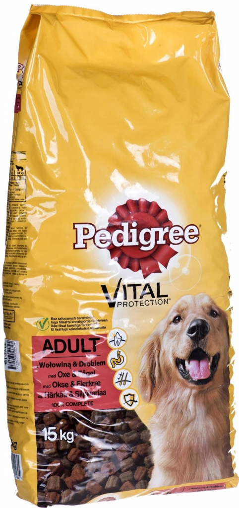 Pedigree s hovězím se zeleninou pro dospělé psy 15 kg