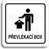 Piktogram ACCEPT Piktogram převlékací box III - bílá tabulka - černý tisk