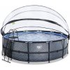 Bazén EXIT Stone Bazén s krytem, Sand filtrem a tepelným čerpadlem 450x122cm