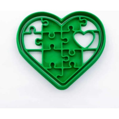 Puzzle srdce | dvoudílné vykrajovátko