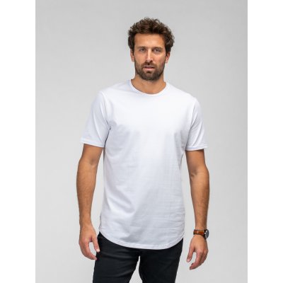 TallGuys pánské prodloužené tričko óčko Pure white – Hledejceny.cz