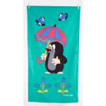 Matějovský dětská plážová osuška Krtek a paraplíčko 70 x 150 cm tyrkysová – Hledejceny.cz