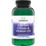 Swanson Citrát Vápníku + Vitamín D3 250 tablet – Hledejceny.cz