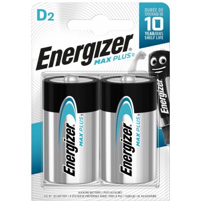 Energizer Max Plus D 2ks 7638900423358 – Zboží Mobilmania