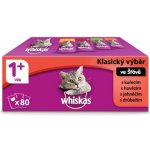 Whiskas klasický výběr ve šťávě pro dospělé kočky 80 x 100 g – Zboží Mobilmania