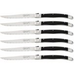 Laguiole Sada steakových nožů v bloku Premium 6 ks černá – Sleviste.cz
