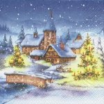 Home Fashion ubrousek 33x33cm Vánoční krajinka – Zboží Dáma