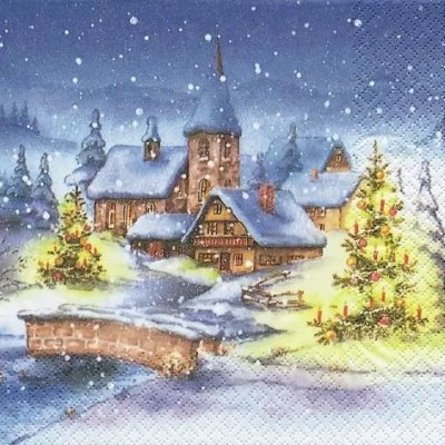Home Fashion ubrousek 33x33cm Vánoční krajinka – Zboží Dáma