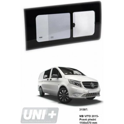 Boční posuvné okno Carbest tónované – Mercedes-Benz Vito | pravé – Hledejceny.cz