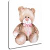 Obraz Impresi Obraz Medvídek s růžovou mašlí - 20 x 20 cm
