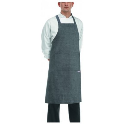 Egochef zástěra ke krku s kapsou Šedá 85x90 ​​cm E-6116067C – Hledejceny.cz