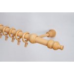 Garnyze-levne Dřevěná záclonová tyč jednořadá Buk Favorite 28 mm 120 cm – HobbyKompas.cz