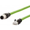 síťový kabel Metz Connect 21.16.8814 M12 4pin (M) kód D - RJ45(M), 1m