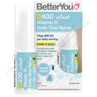 BetterYou D400 infant vit.D Daily Oral Spray 15 ml – Zboží Mobilmania