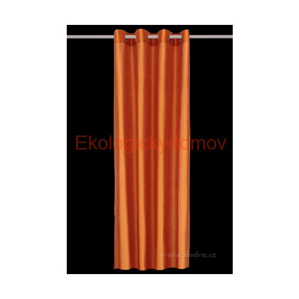 Závěs oranžovo-měděný z pevné neprůhledné tkaniny , 140 x 245 cm od 299 Kč  - Heureka.cz