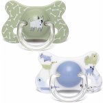 Suavinex šidítko Fusion anatomické silikon +zelená pes 2 ks – Sleviste.cz