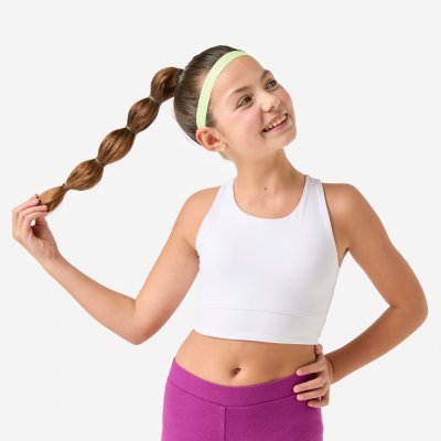 Decathlon dívčí top neprůhledný s prostřiženými zády – Zboží Dáma