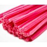 Chlupatý modelovací drát 160281/22, jednobarevná růžová neon, průměr 6mm, délka 30cm, (1 balení, 20 kusů) – Zboží Dáma