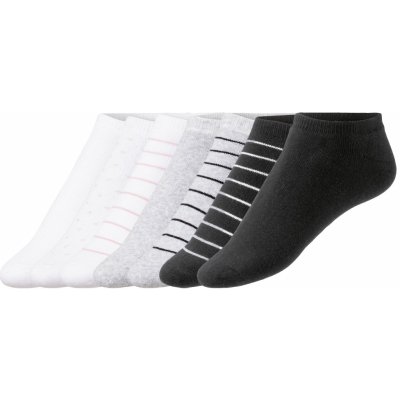 Esmara dámské nízké termo ponožky s BIO bavlnou 7 párů černá/bílá/šedá – Zboží Mobilmania