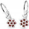 Náušnice Cutie Jewellery dětské z bílého zlata C2746B-Ruby Dark