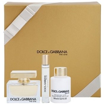 Dolce & Gabbana The One EDP 75 ml + 100 ml tělové mléko + EDT 7,4 ml dárková sada