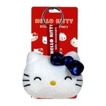 Přívěsek na klíče Plyšová Hello Kitty 50.výročí 7cm modrá