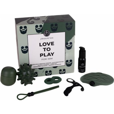 Dream Toys Dárková sada pro muže LOVE TO PLAY Pleasure Box zelená – Sleviste.cz