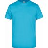 Pánské Tričko James Nicholson pánské základní triko ve vysoké gramáži bez bočních švů modrá tyrkysová